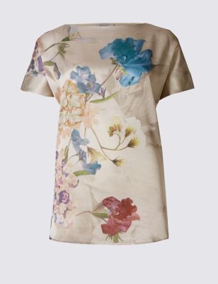 Floral Print Short Sleeve T-Shirt